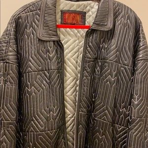 Men’s quilted leather jacket